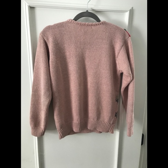 Petite Sophisticate Vintage Floral Pink Sweater - Picture 10 of 13